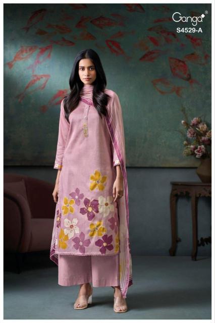 Ganga priarae 4529 venkatagiri cotton dress materials wholesale